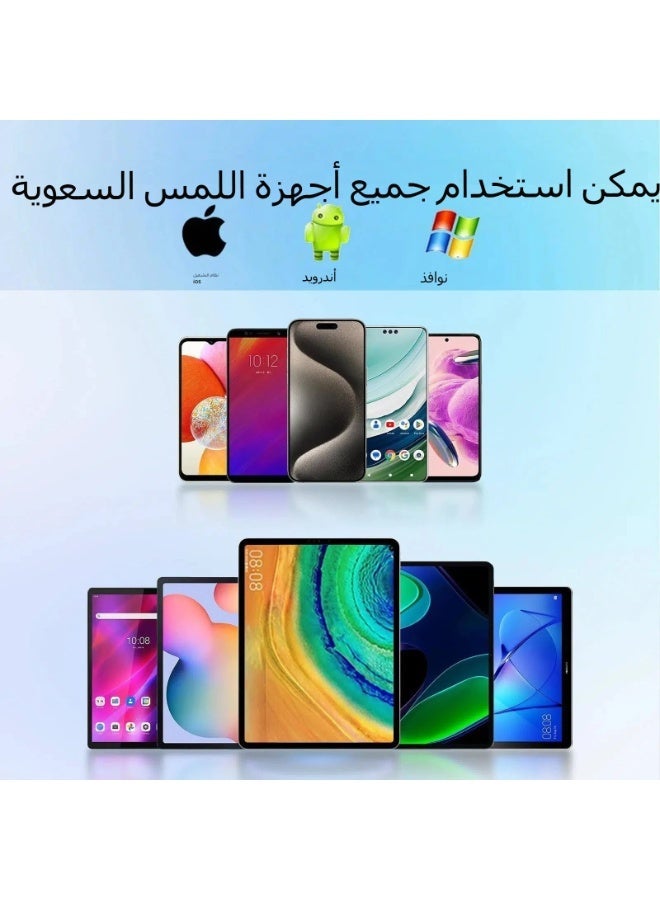 LR Nexus Touchscreen device stylus, rechargeable universal stylus, with battery LED display, no Bluetooth, with tilt sensor and accidental touch protection, Type-C charging port, compatible with iPad/iPhone/Android — Green - Image 2